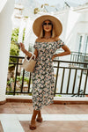 Off Shoulder Print Dress