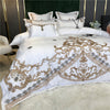 High End Embroidery Silk Bedding 4 Pce Set