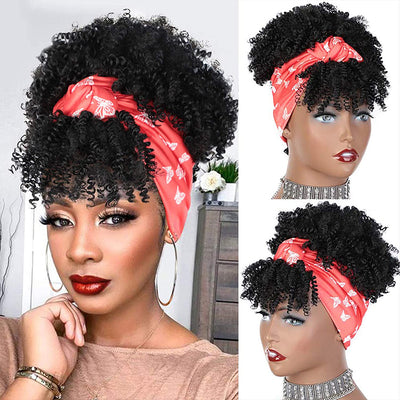 African Hair, Band, Turban Chemical Fiber Wig