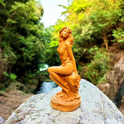 Handcrafted Wooden Goddess Figurine